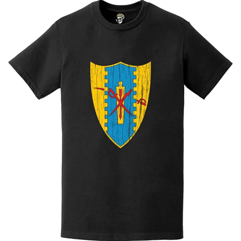 Distressed 4th Cavalry Regiment Crest Logo Emblem T-Shirt