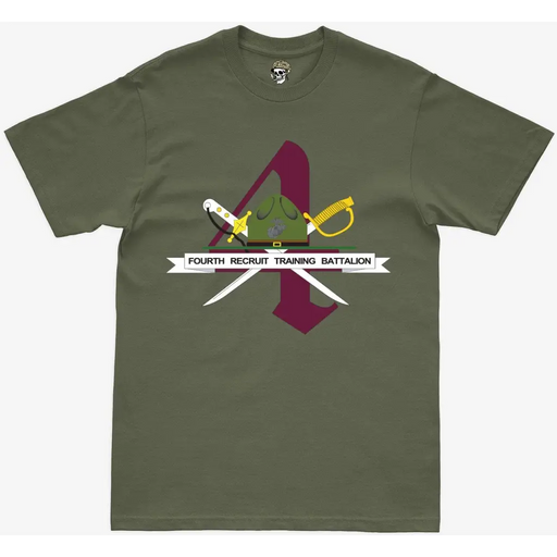 4th Recruit Training Battalion (4th RTB) Military Green T-Shirt Tactically Acquired   