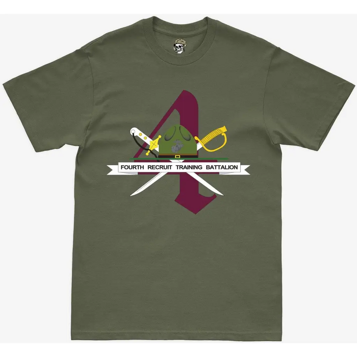 4th Recruit Training Battalion (4th RTB) Military Green T-Shirt Tactically Acquired   