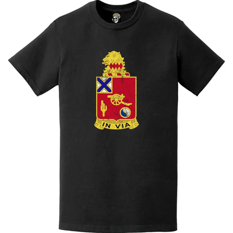 Distressed 50th Armor Regiment Emblem Logo T-Shirt