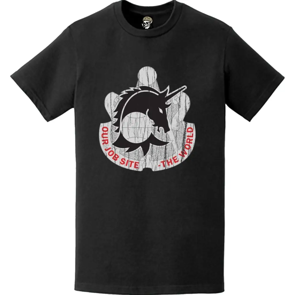 Distressed 548th Engineer Battalion Logo Emblem T-Shirt Tactically Acquired   