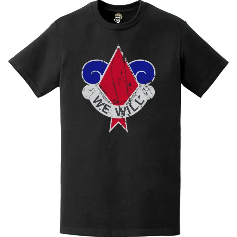 Distressed 5th Infantry Division DUI Logo Emblem T-Shirt
