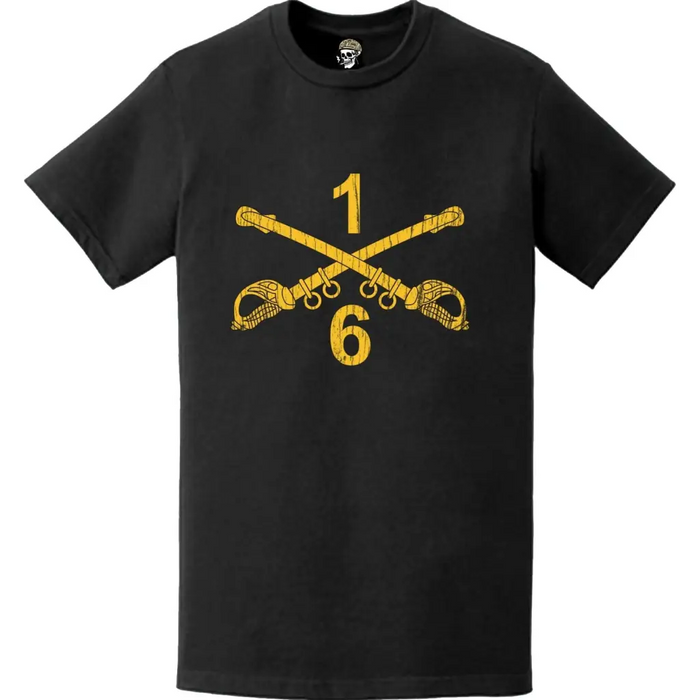 Distressed 6-1 CAV Regiment Crossed Sabers T-Shirt Tactically Acquired   