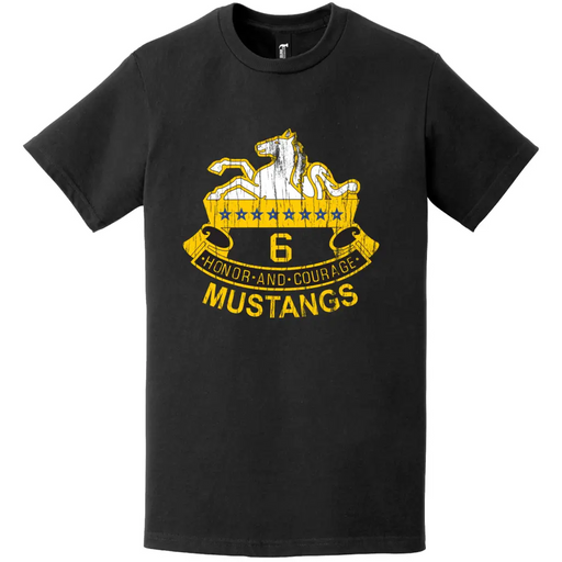 Distressed 6-8 CAV "Mustangs" Unit Logo T-Shirt Tactically Acquired   