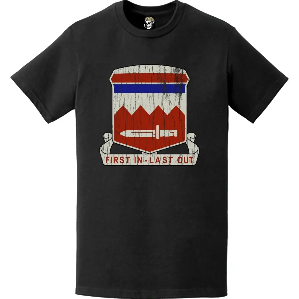 Distressed 65th Engineer Battalion Logo Emblem T-Shirt Tactically Acquired   