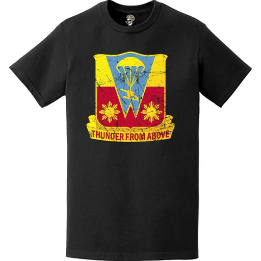 Distressed 674th Airborne Field Artillery Battalion T-Shirt Tactically Acquired   