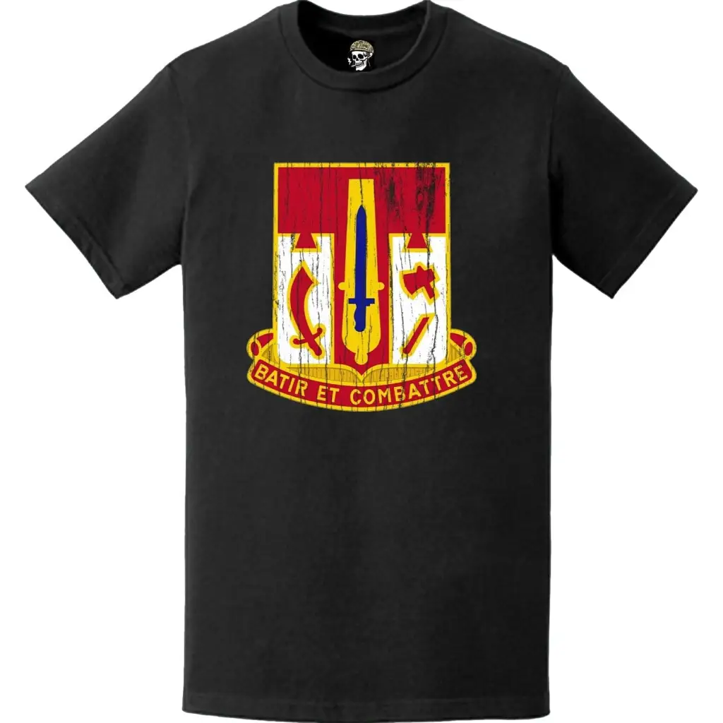 Distressed 682nd Engineer Battalion Logo Emblem T-Shirt Tactically Acquired   