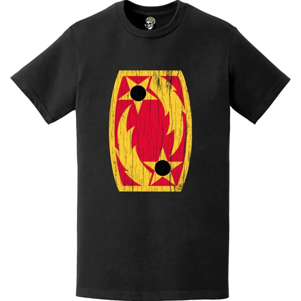 Distressed 69th Air Defense Artillery Brigade Emblem Logo T-Shirt Tactically Acquired   