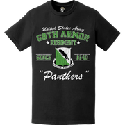 Distressed 69th Armor Regiment "Panthers" Since 1940 Unit Legacy T-Shirt Tactically Acquired   
