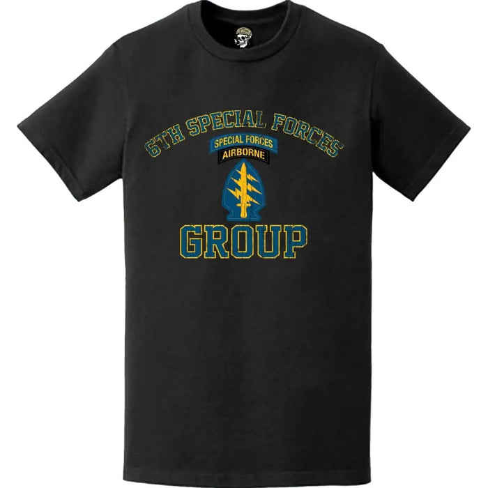 Distressed 6th Special Forces Group (6th SFG) Tab T-Shirt Tactically Acquired   