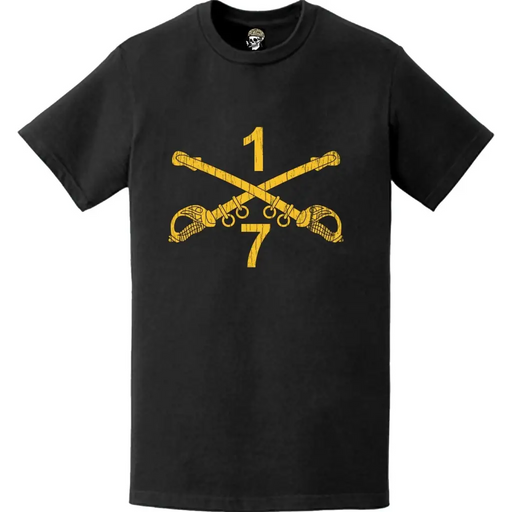 Distressed 7-1 CAV Regiment Crossed Sabers T-Shirt Tactically Acquired   