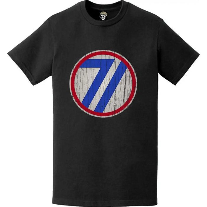 Distressed 71st Infantry Division (71st ID) SSI Logo Crest Emblem T-Shirt Tactically Acquired   