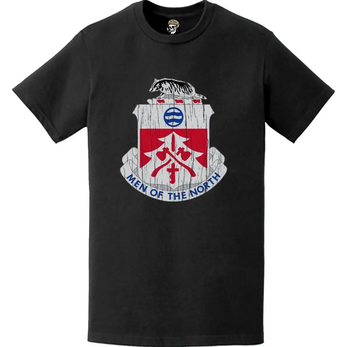 Distressed 724th Engineer Battalion Logo Emblem T-Shirt Tactically Acquired   