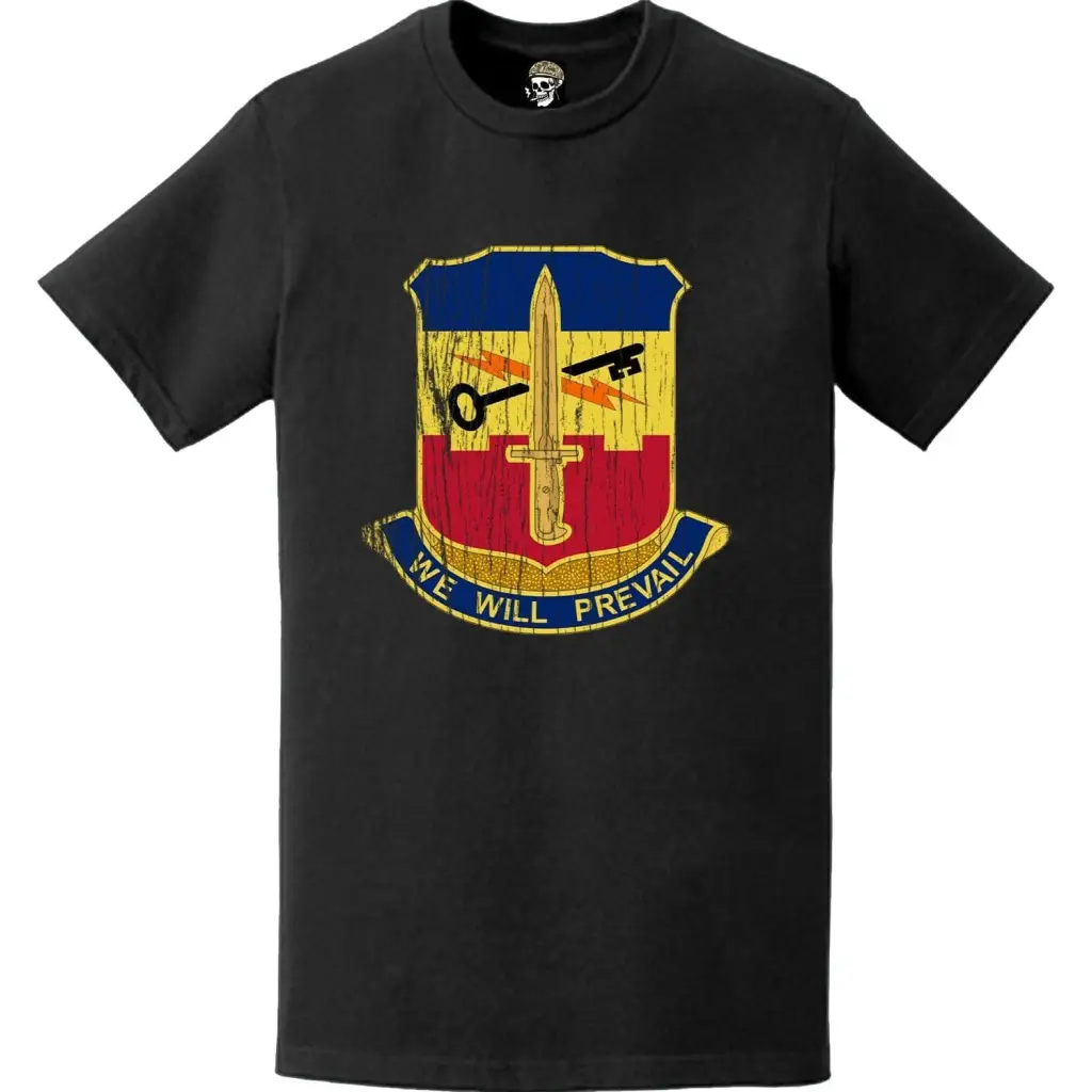 Distressed 741st Engineer Battalion Logo Emblem T-Shirt Tactically Acquired   