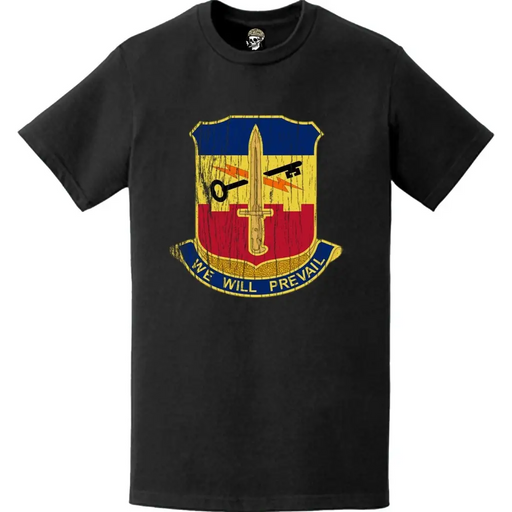 Distressed 741st Engineer Battalion Logo Emblem T-Shirt Tactically Acquired   