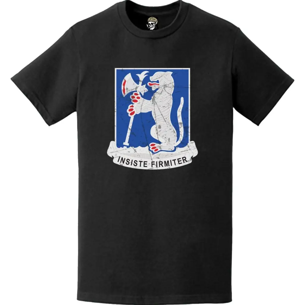 Distressed 77th Armor Regiment Logo Emblem Crest T-Shirt Tactically Acquired   