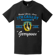Distressed 7th Cavalry Regiment "Garry Owen" Since 1866 Unit Legacy T-Shirt Tactically Acquired   