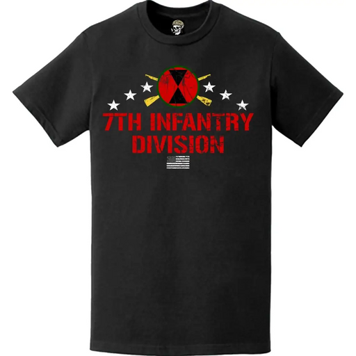 Distressed 7th Infantry Division Infantry Rifles T-Shirt Tactically Acquired   
