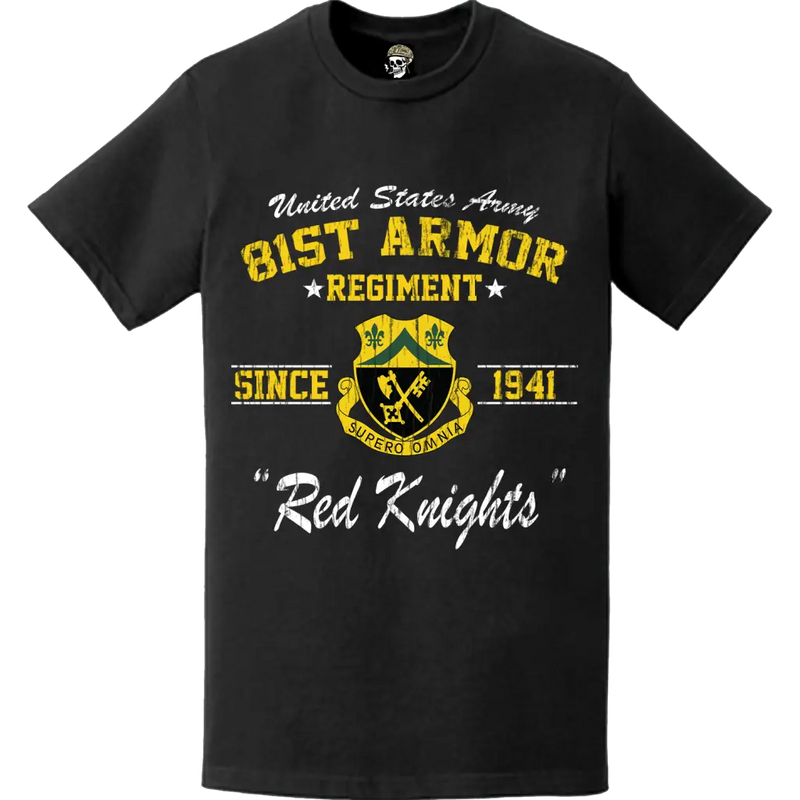 Distressed 81st Armor Regiment Since 1941 "Red Knights" Legacy T-Shirt