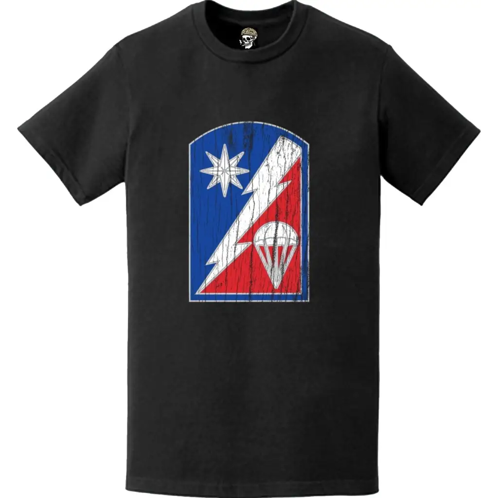 Distressed 82nd Airborne Division Sustainment Brigade CSIB T-Shirt Tactically Acquired   
