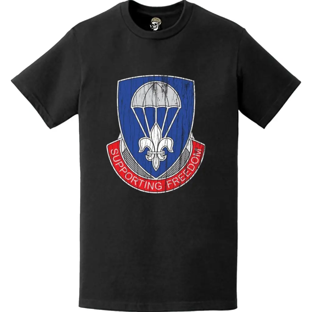 Distressed 82nd Airborne Division Sustainment Brigade DUI T-Shirt Tactically Acquired   