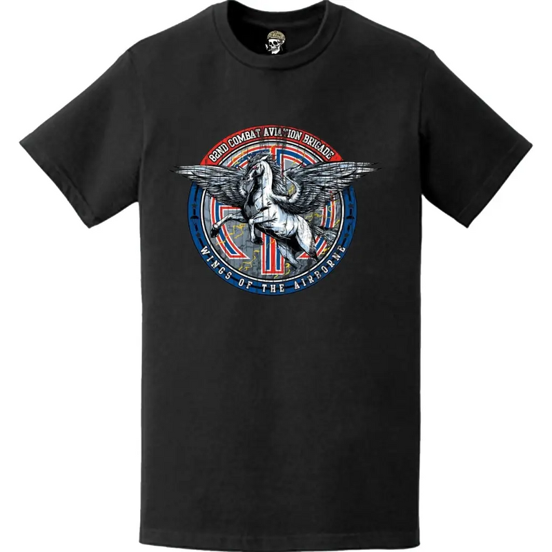Distressed 82nd CAB "Pegasus Brigade" Logo T-Shirt
