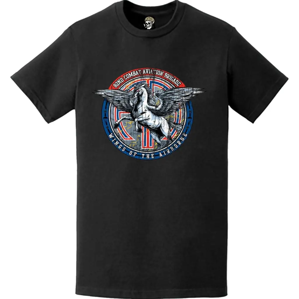 Distressed 82nd CAB "Pegasus Brigade" Logo T-Shirt Tactically Acquired   