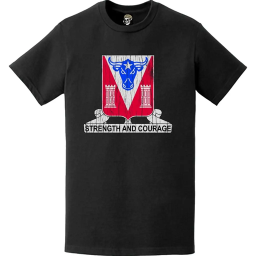 Distressed 82nd Engineer Battalion Logo Emblem T-Shirt Tactically Acquired   