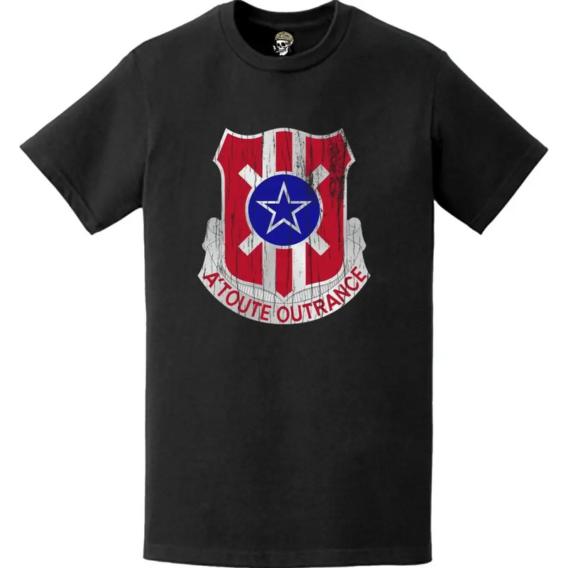 Distressed 854th Engineer Battalion Logo Emblem T-Shirt