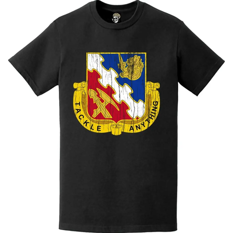 Distressed 863rd Engineer Battalion Logo Emblem T-Shirt