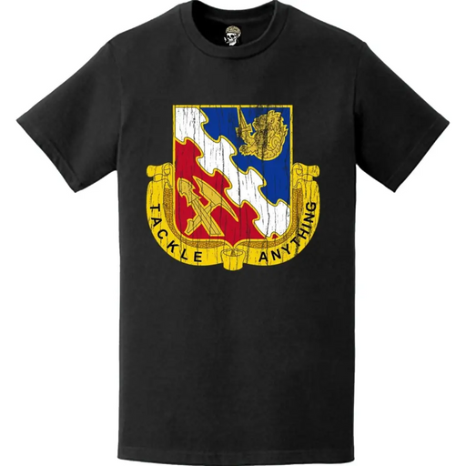 Distressed 863rd Engineer Battalion Logo Emblem T-Shirt Tactically Acquired   