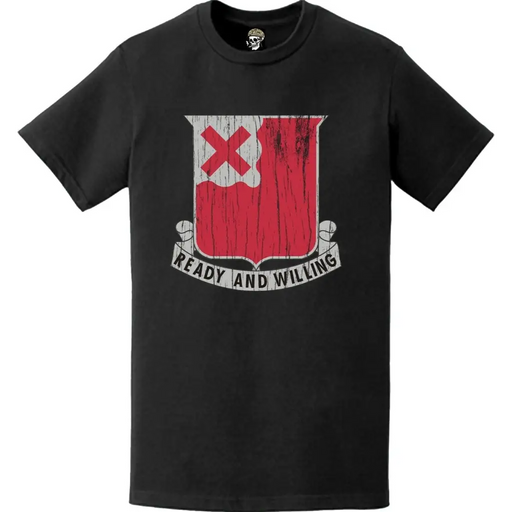 Distressed 875th Engineer Battalion Logo Emblem T-Shirt Tactically Acquired   