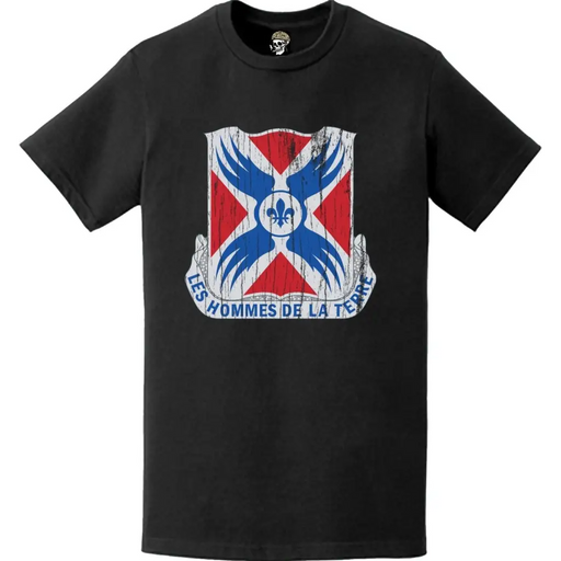 Distressed 877th Engineer Battalion Logo Emblem T-Shirt Tactically Acquired   