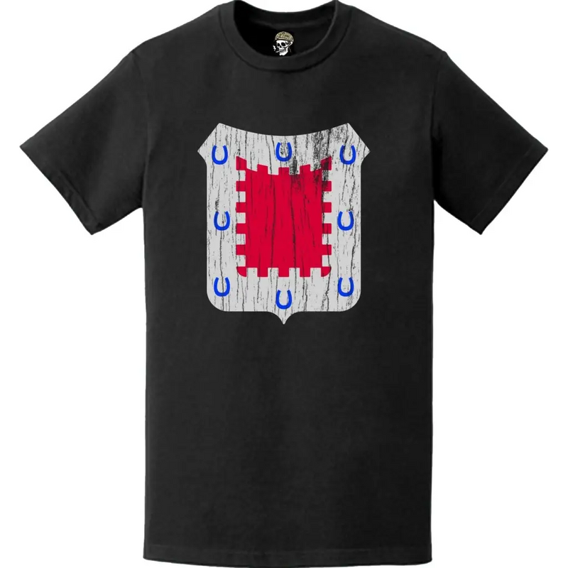 Distressed 8th Engineer Battalion Logo Emblem T-Shirt