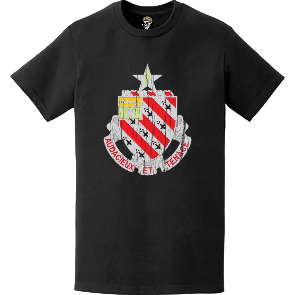Distressed 8th Field Artillery Regiment Emblem Crest T-Shirt Tactically Acquired   