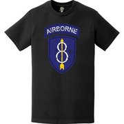 Distressed 8th Infantry Division (8th ID) Airborne Tab SSI Logo T-Shirt Tactically Acquired   