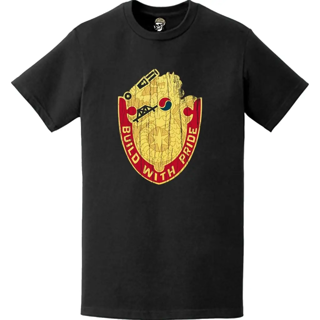 Distressed 93rd Engineer Battalion Logo Emblem T-Shirt Tactically Acquired   