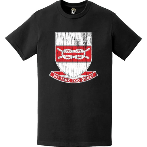 Distressed 97th Engineer Battalion Logo Emblem T-Shirt Tactically Acquired   