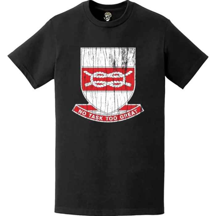 Distressed 97th Engineer Battalion Logo Emblem T-Shirt Tactically Acquired   