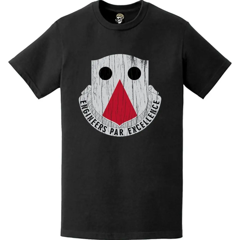 Distressed 980th Engineer Battalion Logo Emblem T-Shirt