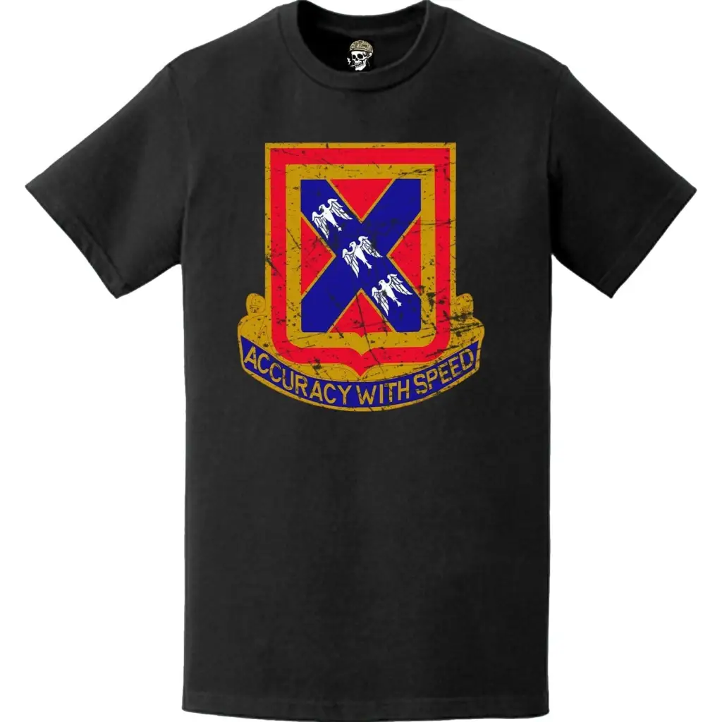 Distressed 987th Field Artillery Battalion T-Shirt Tactically Acquired   