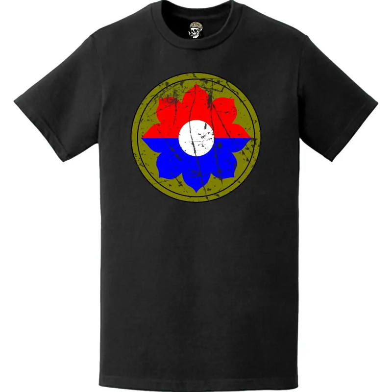 Distressed 9th Infantry Division (9th ID) SSI Logo T-Shirt