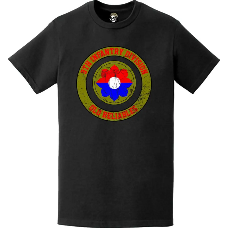 Distressed 9th Infantry Division Old Reliables Circle Crest T-Shirt