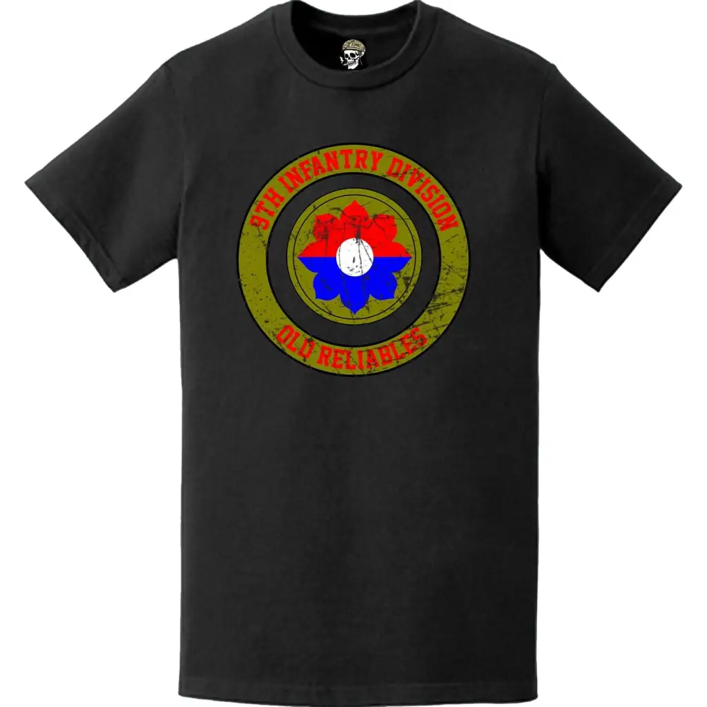 Distressed 9th Infantry Division Old Reliables Circle Crest T-Shirt Tactically Acquired   