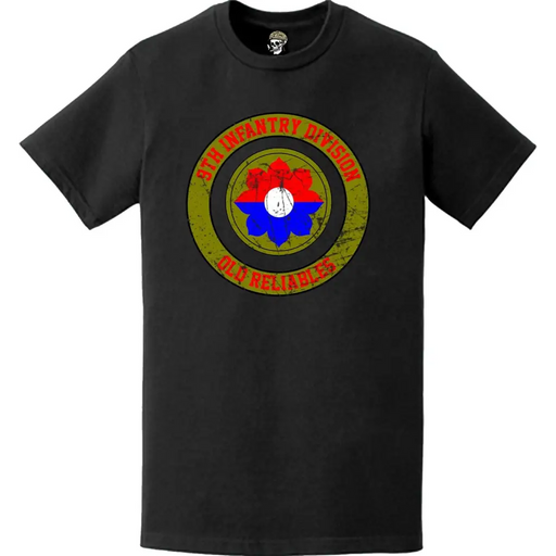 Distressed 9th Infantry Division Old Reliables Circle Crest T-Shirt Tactically Acquired   