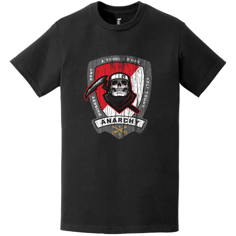 Distressed A Troop 6-8 Cavalry Regiment Logo T-Shirt
