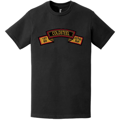 Distressed C Co 1-327 Infantry "Coldsteel" Tab Logo T-Shirt Tactically Acquired   