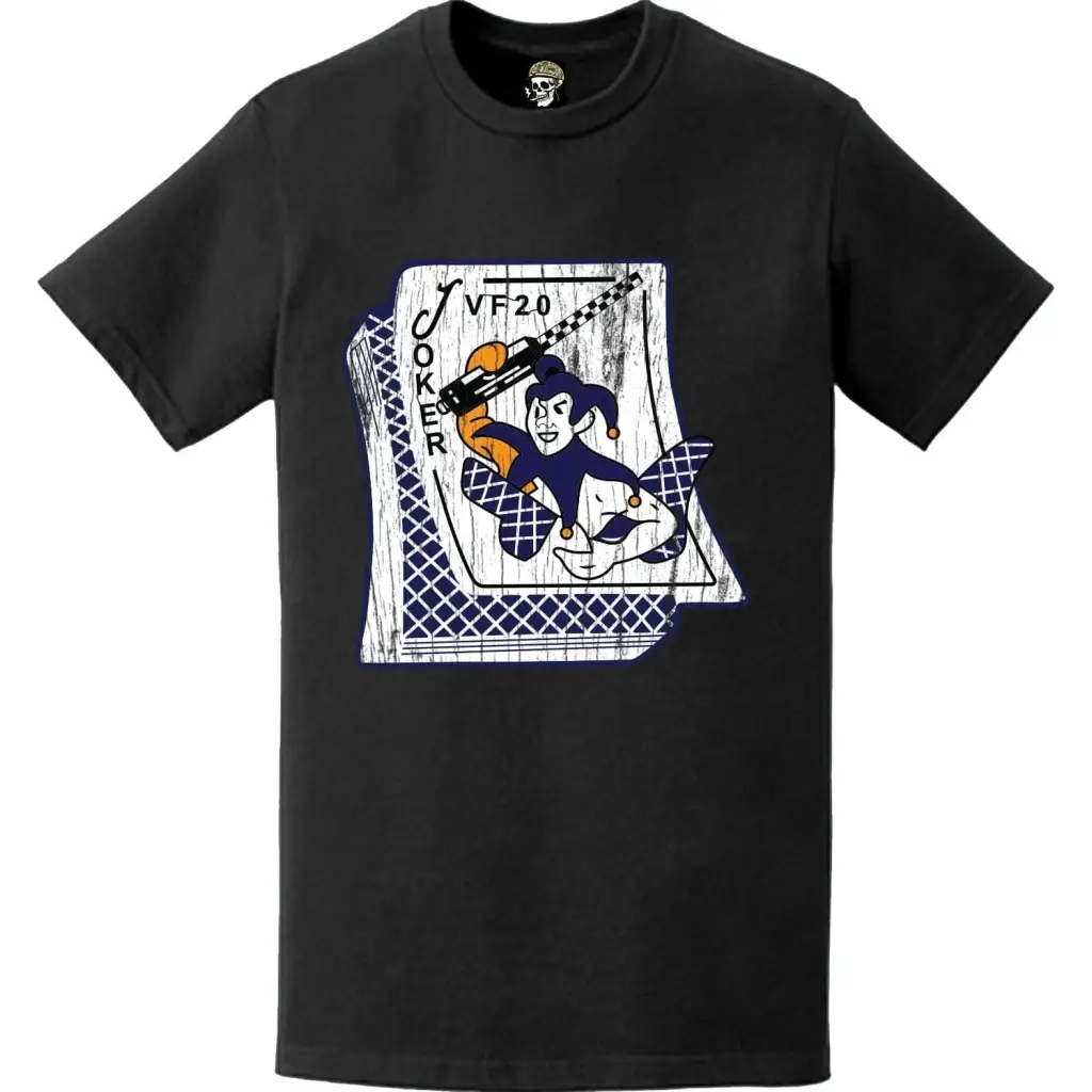 Distressed Fighter Squadron 20 (VF-20) Logo Emblem Crest T-Shirt Tactically Acquired   