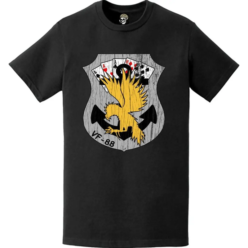 VF-88戦闘飛行隊ロゴエンブレムダメージTシャツ