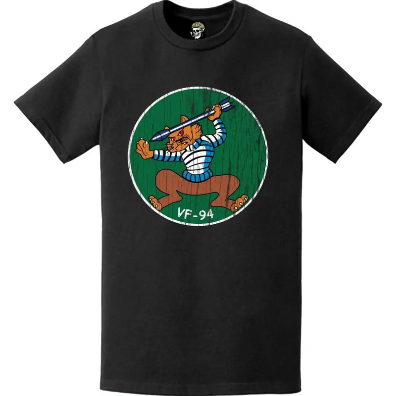 Distressed Fighter Squadron 94 (VF-94) Logo Emblem Crest T-Shirt